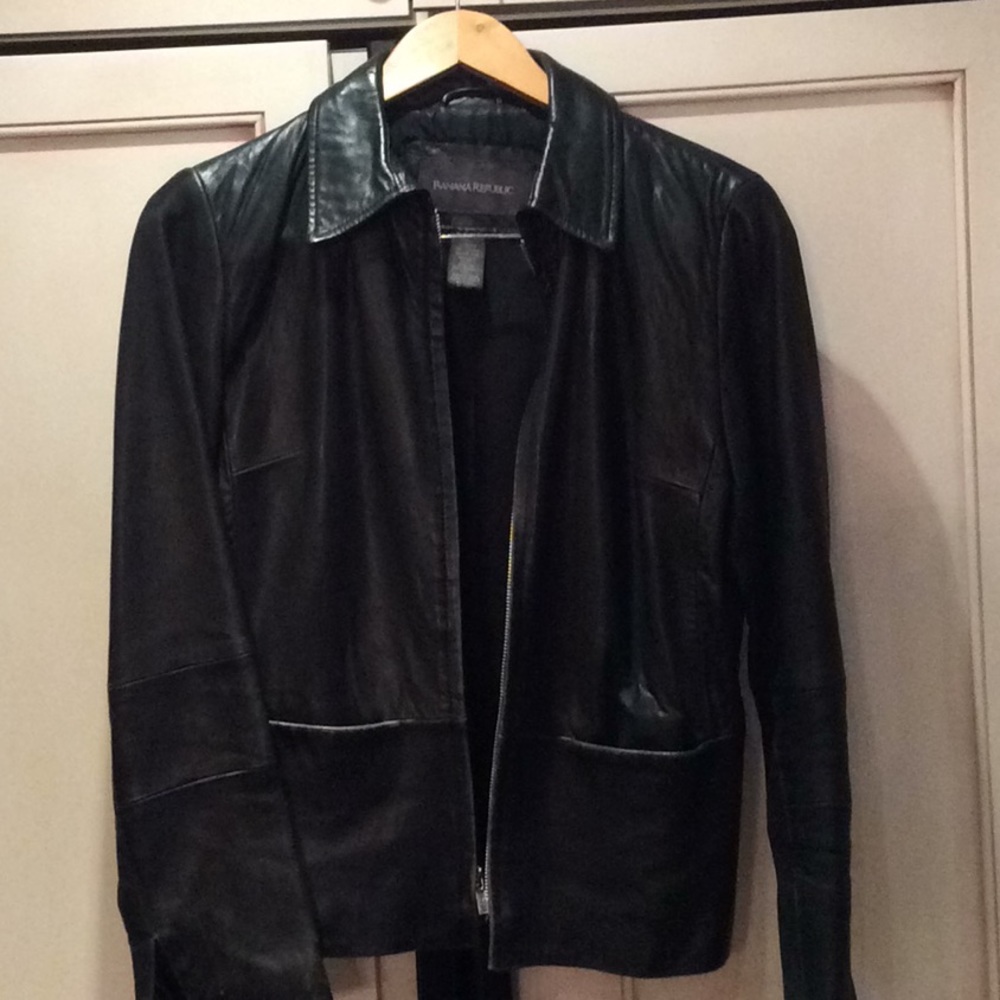 Banana Republic Black Leather Jacket